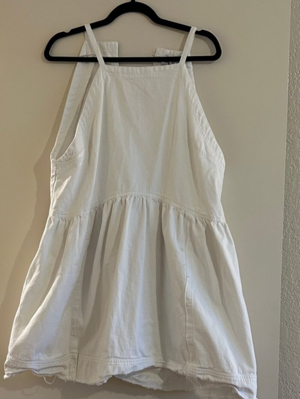 White Spaghetti Strap Babydoll Mini Dress